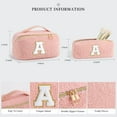 thumbnail image 2 of Yoolife Teddy Fleece Makeup Bag Gifts for Women 2 Initial Travel Cosmetic Pouch Makeup Bag Personalized Birthday Summer Vacation Gifts for Women, 2 of 7