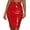 Red, variant on Riforla Womens Leather Skirt Sexy Mini High Waist Casual Zip PU Slim Pencil Plus Size Womens Skirts Red M