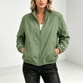 thumbnail image 2 of LUVDA Womens Lightweight Jacket Full Zip Stand Collar Long Sleeve Casual Windbreaker with Zipper Pockets for Travel & Hiking, 2 of 7
