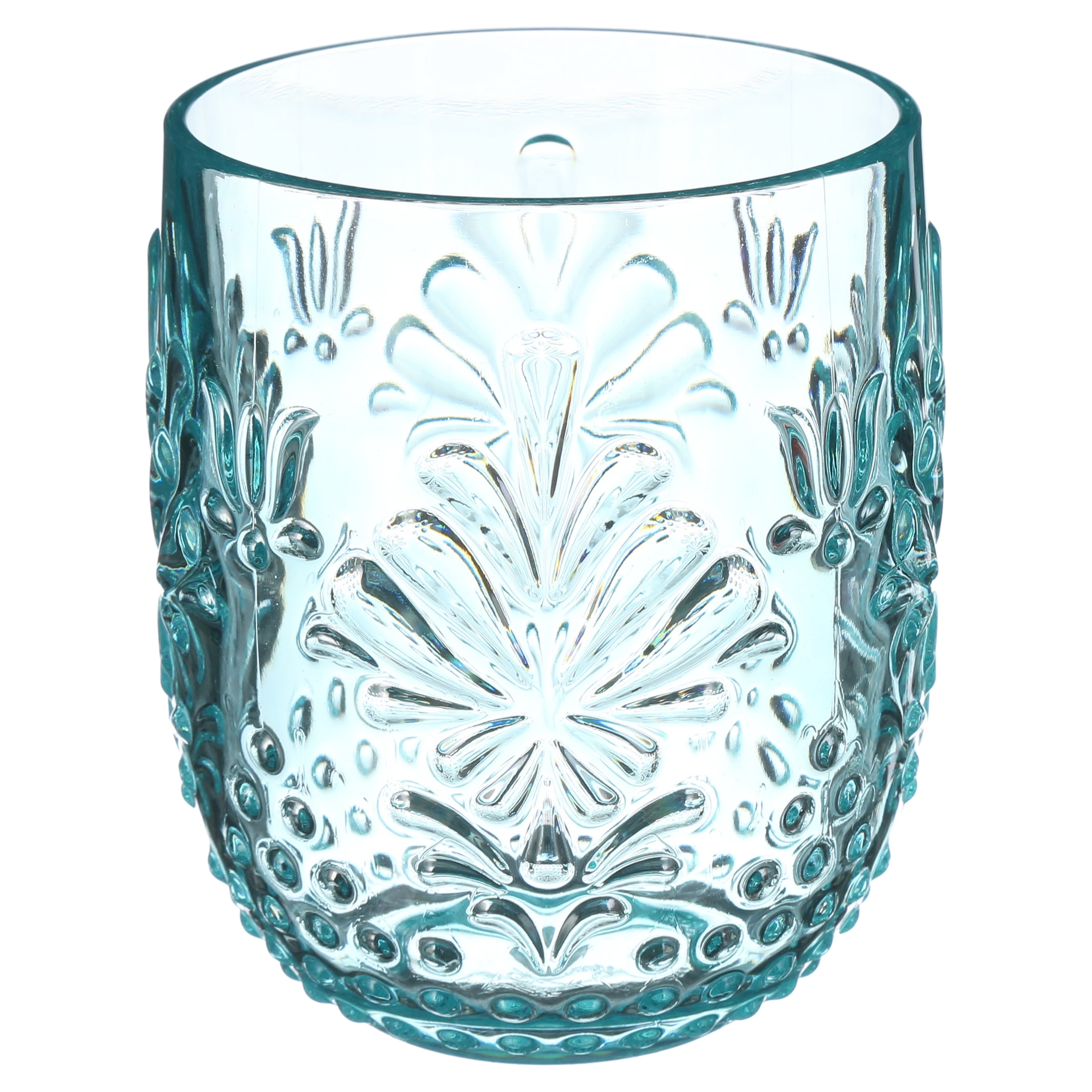 The Pioneer Woman Floral Stemless Wine Glass - Blue - 17.5 oz
