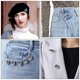 thumbnail image 5 of Zhuge 8 juegos de botones para jeans sin costura, botones para pantalones, clips de repuesto ajustables, ajustador a presión, color plateado, 5 of 5
