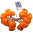 thumbnail image 1 of Fiudx Farol Colgante de Halloween, Cuentas de Luz Led, Adornos Colgantes Amarillos, Decoración Festiva para Fiestas, Iluminación para Bar, Karaoke, Dormitorio, Tamaño de 4,5 X 3 Cm, Funciona con Pila, 1 of 7