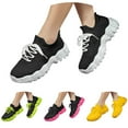 thumbnail image 5 of Womens Walking Shoes Mesh Breathable Running Fashion Athletic Sneakers Casual Lace up Gym Tennis Spring Shoes, 5 of 6