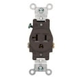 thumbnail image 2 of Leviton 5801 Single Receptacle Commercial Grade 5-20R 20A 125V Side Wired - Brown, 2 of 2