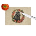 thumbnail image 2 of Bouvier des Flandres Christmas Flowers Glass Cutting Board 12 in x 15 in, 2 of 5