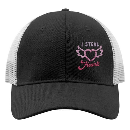 Glitter Baseball Hat I steal hearts Embroidery Dad Hat for Men Graphic Adjustable for Fishing