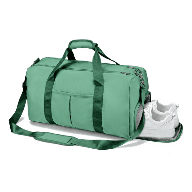 Maleta Deportiva Bolsa Gym Viaje Mochila Fitness Bag, Color Verde-Agua