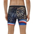 thumbnail image 4 of Rateoe Fireworks Print Men’s Underwear Boxer Briefs Soft Comfortable Underwear Boxer Briefs, Long Leg Briefs,Anti-chafing Boxer Briefs, 4 of 7