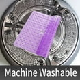 thumbnail image 7 of SANMADROLA Square Bath Shower Tub Mat for Bathroom, Non Slip Bathtub Mats with Suction Cups, Drain Holes, Machine Washable, 21 x 21 Inches, Clear Purple, 7 of 7