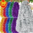 thumbnail image 2 of Guirnalda de cintas navideñas de colores de 1,5/30 m, cintas de oropel para envolver árboles de Navidad, decoraciones para fiestas de año nuevo, bodas y bares, 2 of 5