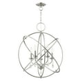 thumbnail image 5 of Livex Lighting Aria 5-Light Transitional Metal Chandelier in Brushed Nickel, 5 of 9