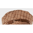 thumbnail image 2 of COLLECTION EIGHTEEN Womens Camel Beige Windowpane Plaid Polyester Elastic Strap Accent Cap Hat, 2 of 3