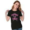thumbnail image 4 of Battle Breast Cancer BCA Awareness Womens Slim Fit Graphic Tee Brisco Brands S, 4 of 5