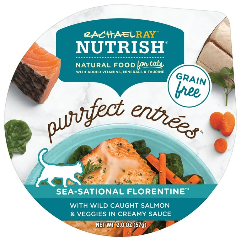 Rachael Ray Nutrish Purrfect Entrees Sea Sational Florentine Wet Cat Food 2 oz. Cup