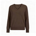 thumbnail image 4 of Women’s Classic V Neck Long Sleeve Soft Knit Pullover Sweater, Women's , Size S-2XL, 4 of 4