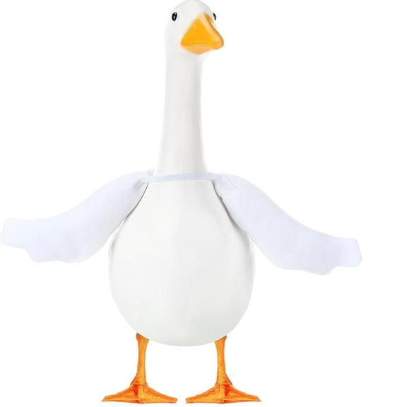 PLYZLE Porch Goose Outfits Wings, 23"-28" Poseable White Replacement Goose Arms for Concrete Porch Goose Outdoor Patio Yard Lawn Art Decoration