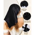thumbnail image 2 of LinYooLi 2 PCS Satin Hair Bandanas for women Large Solid Color Head Scarf Tie-back Head Kerchief Silk Hair Scarf for Women Girls, 2 of 7