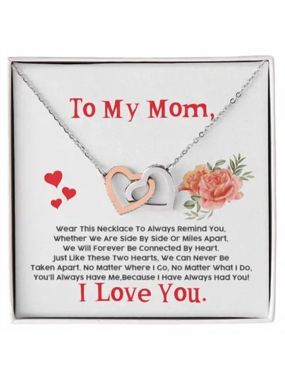 Mom, A Loving Keepsake From Mom, Perfect For Birthdays And Memorable Milestones., Multi Interlocking Heart Necklace