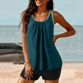thumbnail image 6 of Vhkiploz 2 Piece Tankini Swimsuit for Women Gradient Color Racerback Tank Top with Boyshort Summer Swimwear Beach Pool Party Outfit Conservative Bathing Suit Navy XL, 6 of 6