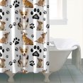 thumbnail image 4 of Corgi Dog and Footprints Shower Curtain 84"x72" ,Bathroom Decorative Shower Curtains Set with 12 Hooks,Modern Waterproof Washable Shower Curtain, 4 of 6