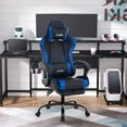 thumbnail image 6 of BestOffice Gaming Chair Office Chair with Footrest Lumbar Support Headrest Armrest Adjustable PC Gamer Chair (Blue), 6 of 7