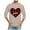 Khaki, variant on HaoXianJian Mens Shirt Cute Plaid Love Heart Graphic Tees Crew-neck 3/4 Sleeve Regular Fits Casual Tee T-Shirts Tshirt Tops Pullover Top Casual Valentines Gifts Plus Size 2X 3X 5X