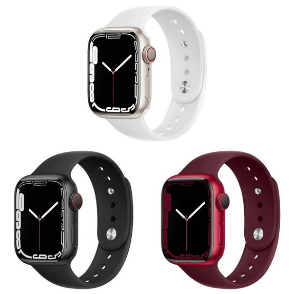 BXUXOHS Silicone Sport Band for Apple Watch Bands 45mm 44mm 40mm 38mm 49mm 41mm 42mm Women Men, Adjustable Elastic Silicone Bands Wristbands Accessories for iWatch Series Ultra 8 7 SE 6 5 4 3 2 1 Nike