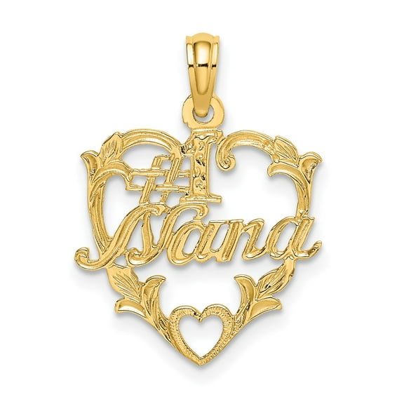 Finest Gold 10K No.1 Nana in Heart Charm