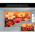 thumbnail image 4 of Large Custom Boho Floral Mural - Mushrooms Flower Wall Paintings, Cartoon Kids 3D Wall Mural For Living Room Bedroom, Floral Botanical Murals 79"W x 55"H (Not Peel and Stick), 4 of 6