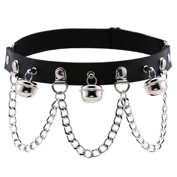 EeaseMX anillo de cadena para pierna con lazo para pierna, estilo gótico punk americano y europeo.