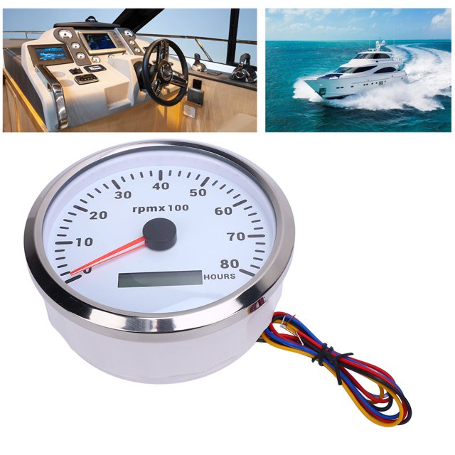 Boat Tachometer 110mm 7 Color Backlight DC 9 - 32V 8000RPM Gauge Suitable for Car Yacht RV Truck