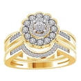 thumbnail image 1 of Forma Redonda Flor Anillo Con Incrustaciones Ondulado Butt Zircon Señoras Anillos, 1 of 7