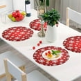 thumbnail image 6 of GZHJMY Christmas Snowflakes Round Placemats Non-Slip Washable Polyester Table Mats Set of 4 Heat Resistant Placemats for Kitchen Dining Table Decoration, 6 of 7