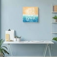 thumbnail image 6 of Canvas Print Wall Art Oil Paintings Life Is Better at The Beach Quote Picture Prints Artwork for Living Room Kitchen Bathroom Bedroom,Stretched and Framed Ready to Hang,Blue Khaki Ombre Costal, 6 of 9