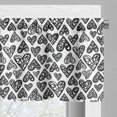 thumbnail image 5 of Ambesonne Love Valance & Curtain, Romantic Hearts Pattern, 55"x24", Black White, 5 of 6