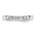 thumbnail image 4 of Solid 14k White Gold Lab Grown Diamond Five Stone Channel Set Wedding Band Ring Size 6 (.25 cttw.), 4 of 8