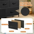 thumbnail image 3 of Black Dresser, c Cabinet with Storage Drawers, Fabric TV Console, Media Gaming Stand for Living Room, Bedroom, 3 of 10