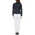 thumbnail image 3 of New Women Lambskin Real Leather Basic Jacket Causal Black outwear coat W111, 3 of 4