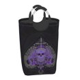 thumbnail image 2 of XMXT Large Collapsible Laundry Hamper, Grey Skull Ace Print Laundry Basket with Aluminum Handle, 50L, 2 of 7