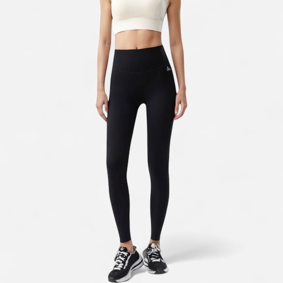 Women's Seamless High Waist Leggings with Compression Fit and Ultra-Smooth Second Skin Feel - Large, Black