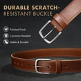 thumbnail image 5 of JASGOOD Men's Full Grain Leather Belt, 1.4" Wide Leather Belt with Scratch-Resistant Pin Buckle for Jeans & Khakis, 5 of 7