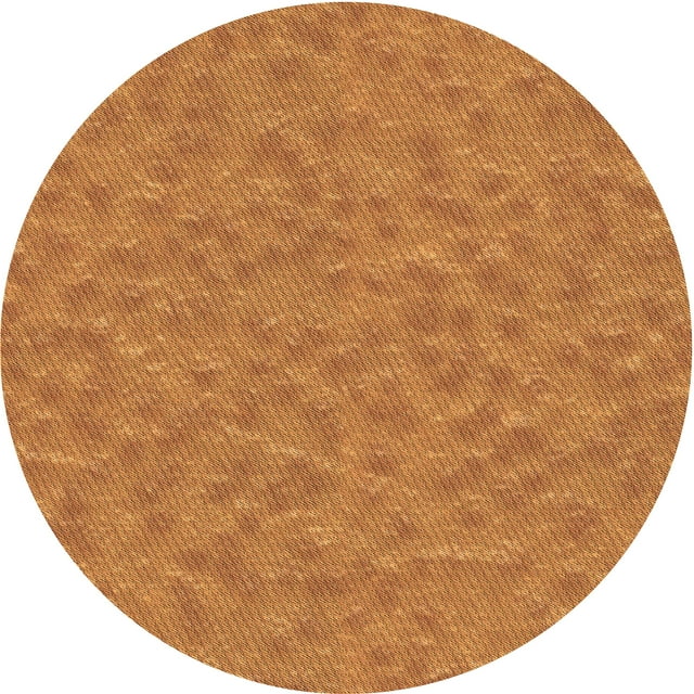 Ahgly Company Machine Washable Indoor Round Transitional Orange Red Orange Area Rugs, 4' Round
