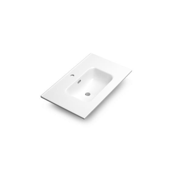 DAX Onix 28-Inch Glossy White Ceramic Basin