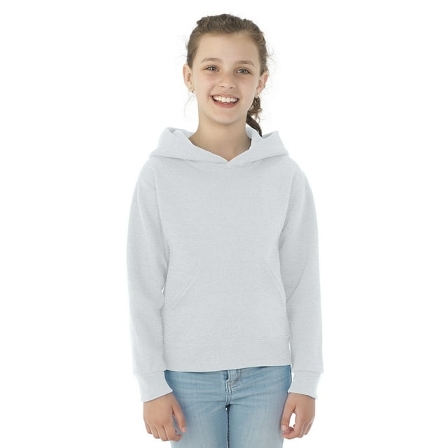 Jerzees Chandail à Capuchon en Molleton NuBlend pour Jeunes, S, Cendre