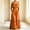Orange, variant on Women 2 Piece Solid Vacation Matching Outfit Set, Spaghetti Strap Smocked Tube Top High Waist Tiered Maxi Flowy Skirt with Pockets Summer Beach Casual Tracksuit Army Green XL(XL)