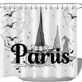 thumbnail image 1 of Whimsical Halloween Shower Curtain - Witch Hats, Paris Design, 1 of 4