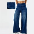thumbnail image 7 of Ltctricy Women's Wide Leg Jeans Baggy High Waisted Pull on Stretch Denim Pants Trendy Casual Trousers with Pockets, 7 of 7