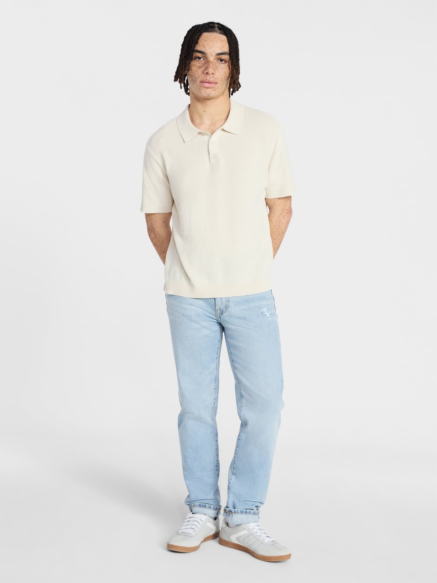 No Boundaries Vintage Straight Fit Jeans, 100% Cotton 14 oz Denim, Men's 28x30-40x32
