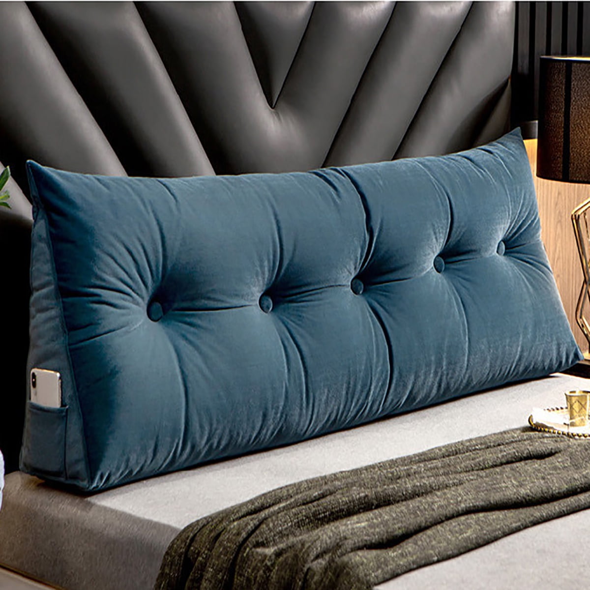 39/47/59 Inches Large Bolster Triangular Wedge, Headboard Cushion