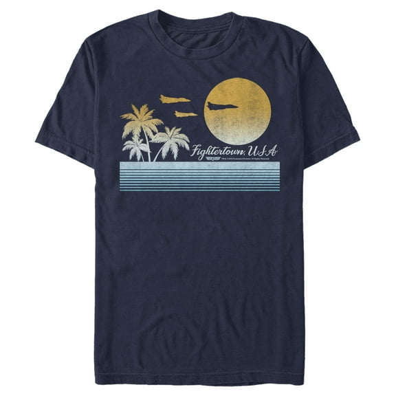 Men's Top Gun Retro Landscape Fightertown, USA  Graphic T-Shirt